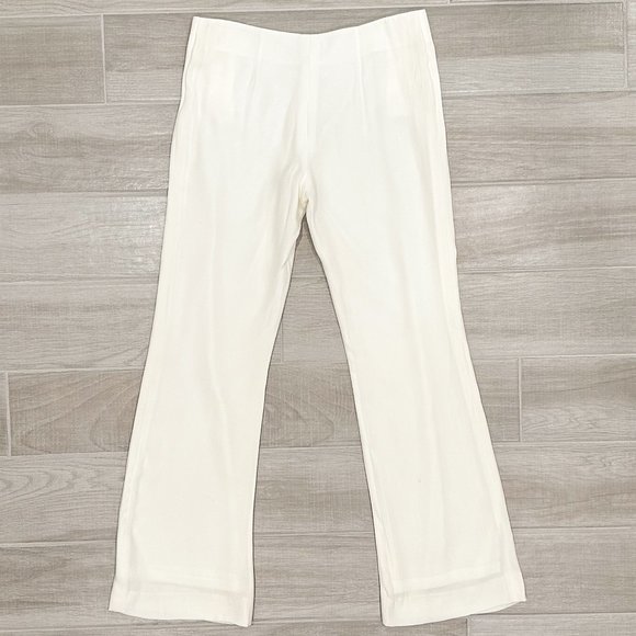 Edward Achour Paris Embellished-Button Bootcut Sailor Trousers E47 Ivory/White - Picture 2 of 16